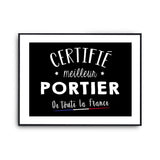 Affiche Portier Homme Meilleur de France Métier - Planetee