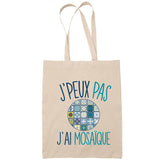 Sac Tote Bag J'peux pas Mosaïque beige - Planetee