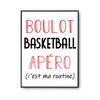 Affiche Basketball C'est ma Routine - Planetee