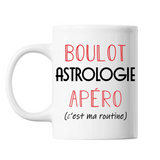 Mug Astrologie C'est ma Routine Blanc - Planetee