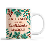 Tasse Noël Contrôleuse femme Beige - Planetee