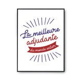 Affiche Adjudante Femme Metier Meilleure du Monde entier - Planetee