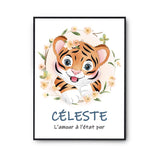 Affiche Céleste Amour Pur Tigre - Planetee