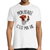 T-shirt homme beagle c'est la vie - Planetee