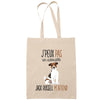 Sac Tote Bag jack russel m'attend beige - Planetee