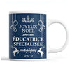 Tasse Noël Éducatrice Spécialisée femme Bleu - Planetee