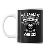 Mug Ski Octogénaire Homme 80 ans - Planetee