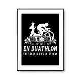 Affiche Duathlon Légende Athlète - Planetee