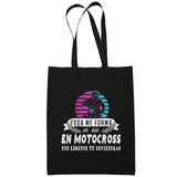 Sac Tote Bag Motocross Légende tu deviendras Noir - Planetee