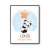 Affiche Louis bébé Panda Roi des Câlins - Planetee