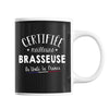 Mug Femme Brasseuse Meilleure de France | Tasse Noire métier - Planetee