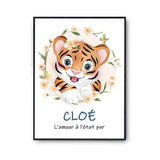 Affiche Cloé Amour Pur Tigre - Planetee