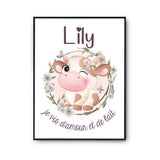 Affiche Lily Amour et Biberon de Lait Vache - Planetee