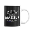 Mug Homme Masseur Meilleur de France | Tasse Noire métier - Planetee