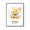 Affiche Jayden bébé d'amour abeille - Planetee