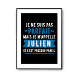 Affiche prénom Julien homme parfait - Planetee