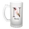 Chope de bière Nesrine Lettre Fleur - Planetee