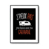 Affiche Caravane j'peux pas Noir - Planetee