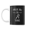 Mug tennis j'peux pas Noir - Planetee