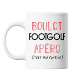 Mug Footgolf C'est ma Routine Blanc - Planetee
