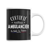 Mug Homme Ambulancier Meilleur de France | Tasse Noire métier - Planetee