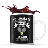 Mug personnalisable Terrain de Tennis Prénom Métier Age tasse pour Tennisman - Planetee