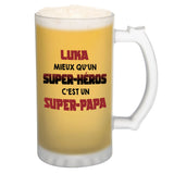 Chope de bière Luka Super Héros Super Papa - Planetee