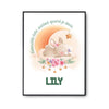 Affiche Lily Adorable bébé quand je dors Lapin - Planetee