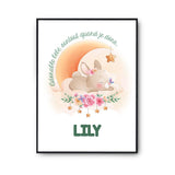 Affiche Lily Adorable bébé quand je dors Lapin - Planetee