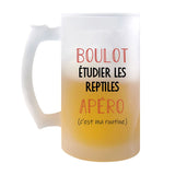 Chope de Bière Etudier Les Reptiles C'est ma Routine - Planetee
