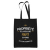 Tote Bag Noir Propriété de Mamy - Planetee