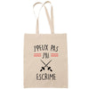 Sac Tote Bag J'peux pas Escrime beige - Planetee