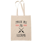 Sac Tote Bag J'peux pas Escrime beige - Planetee