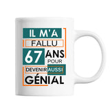 Mug Anniversaire Génial 67 ans - Planetee