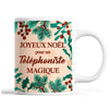 Tasse Noël Téléphoniste homme Beige - Planetee