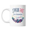 Mug Composition florale j'peux pas Blanc - Planetee