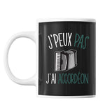 Mug Accordéon j'peux pas Noir - Planetee