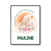 Affiche Pauline Adorable bébé quand je dors Lapin - Planetee