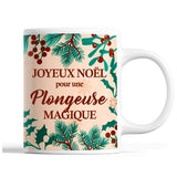 Tasse Noël Plongeuse femme Beige - Planetee