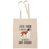 Sac Tote Bag saint bernard amour beige - Planetee