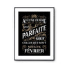 Affiche Février Femme Parfaite - Planetee