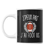 Mug Foot us j'peux pas Noir - Planetee