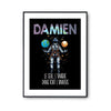 Affiche Prénom Damien Univers - Planetee