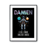 Affiche Prénom Damien Univers - Planetee