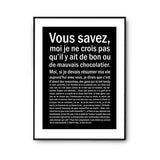 Affiche Chocolatier Bon ou Mauvais - Planetee