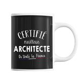 Mug Homme Architecte Meilleur de France | Tasse Noire métier - Planetee