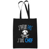 Sac Tote Bag Chef Cuisine Je peux pas Noir - Planetee