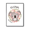 Affiche Elena Bébé d'amour Koala - Planetee