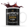 Mug noir Propriété de la Meilleure Judoka - Planetee