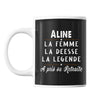 Mug prénom Aline cadeau départ retraite - Planetee